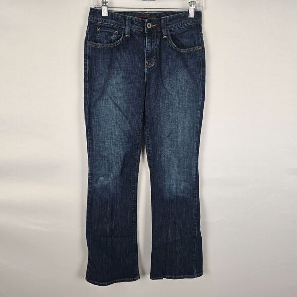 Eddie Bauer Jeans Women's 2 Regular Fit Blue Dark Wash Straight - Picture 1 of 16